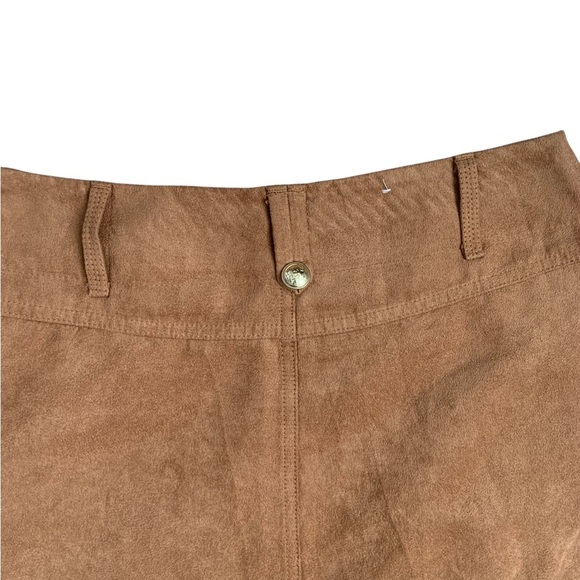 Tommy Hilfiger Tan Suede Skirt  A-Line Lined Size Small - Picture 4 of 15